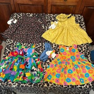 NEW -Set of 4 Handmade Dress Rompers-12 month